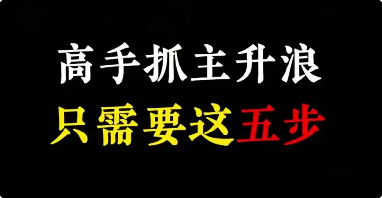 高级会员视频-高手抓主升浪只需要5步